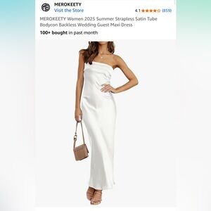 White Strapless Dress